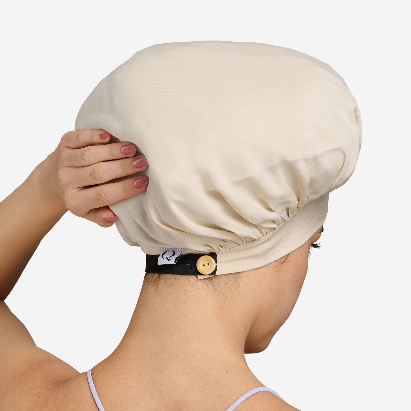 Qupro Vegane Schlafhaube Medium beige