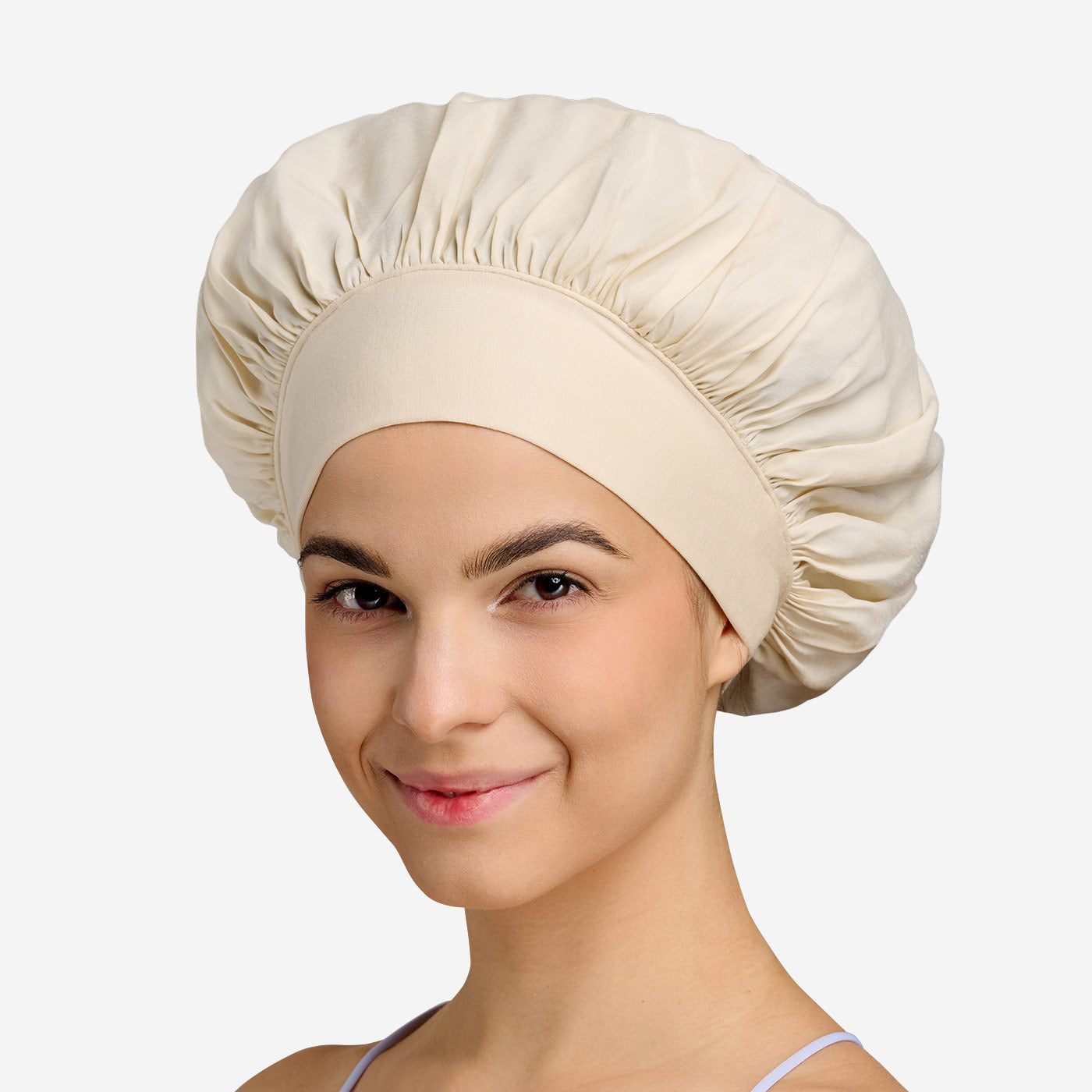 Qupro Vegane Schlafhaube Medium beige